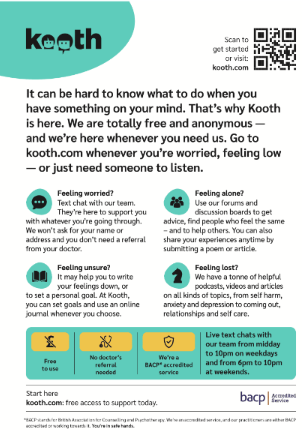 Kooth - mental health support service Kooth - mental health support service